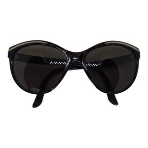 Bulgari Cat Eyes Black Sunglasses With Crystal Accent Authnetic Vintage
